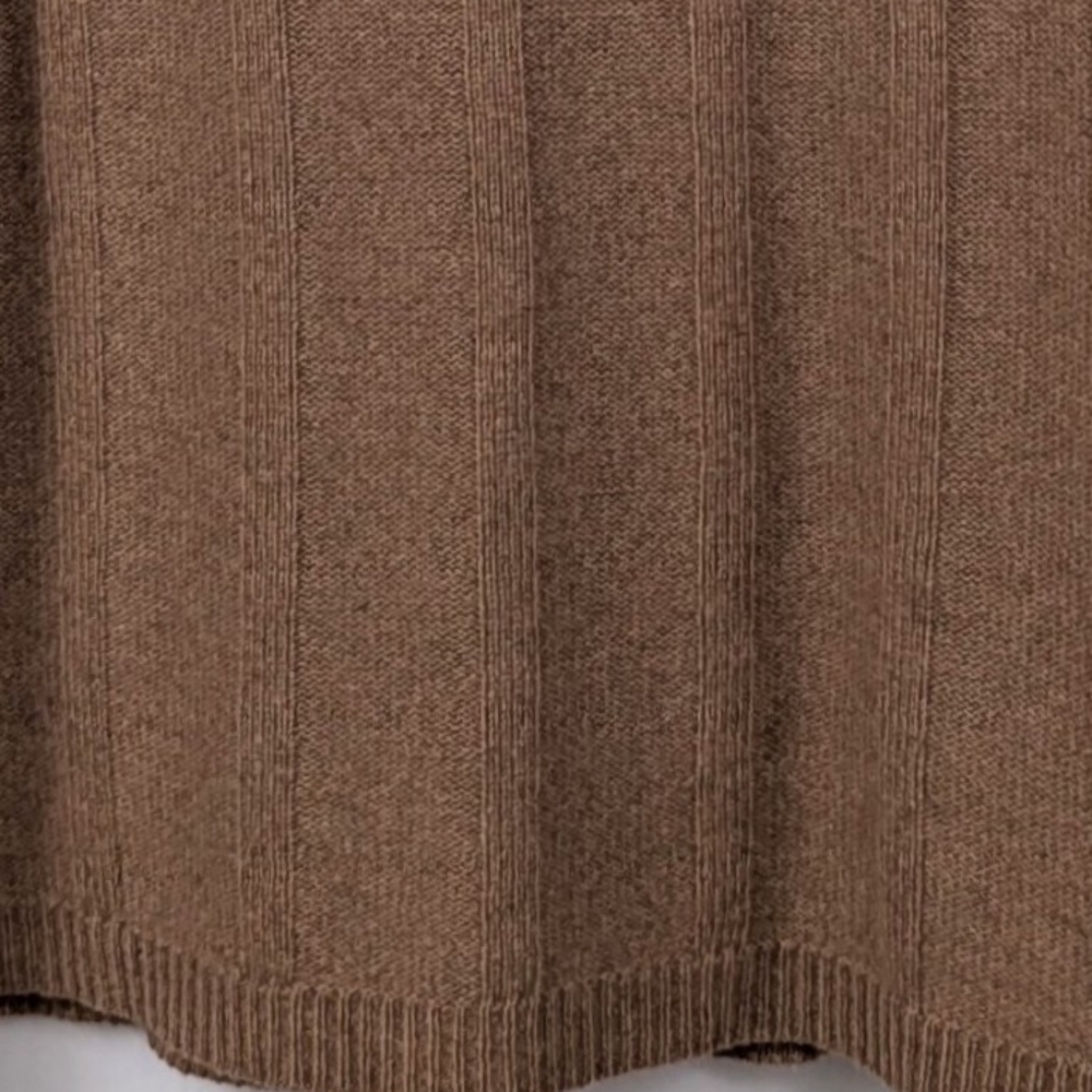 Ann Taylor Loft Cardigan Sweater Cable Knit Cashmere Blend Button Front Brown M - Picture 7 of 10